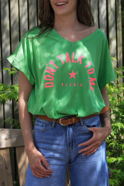 T-shirt Sibylle - don't talk to me vert