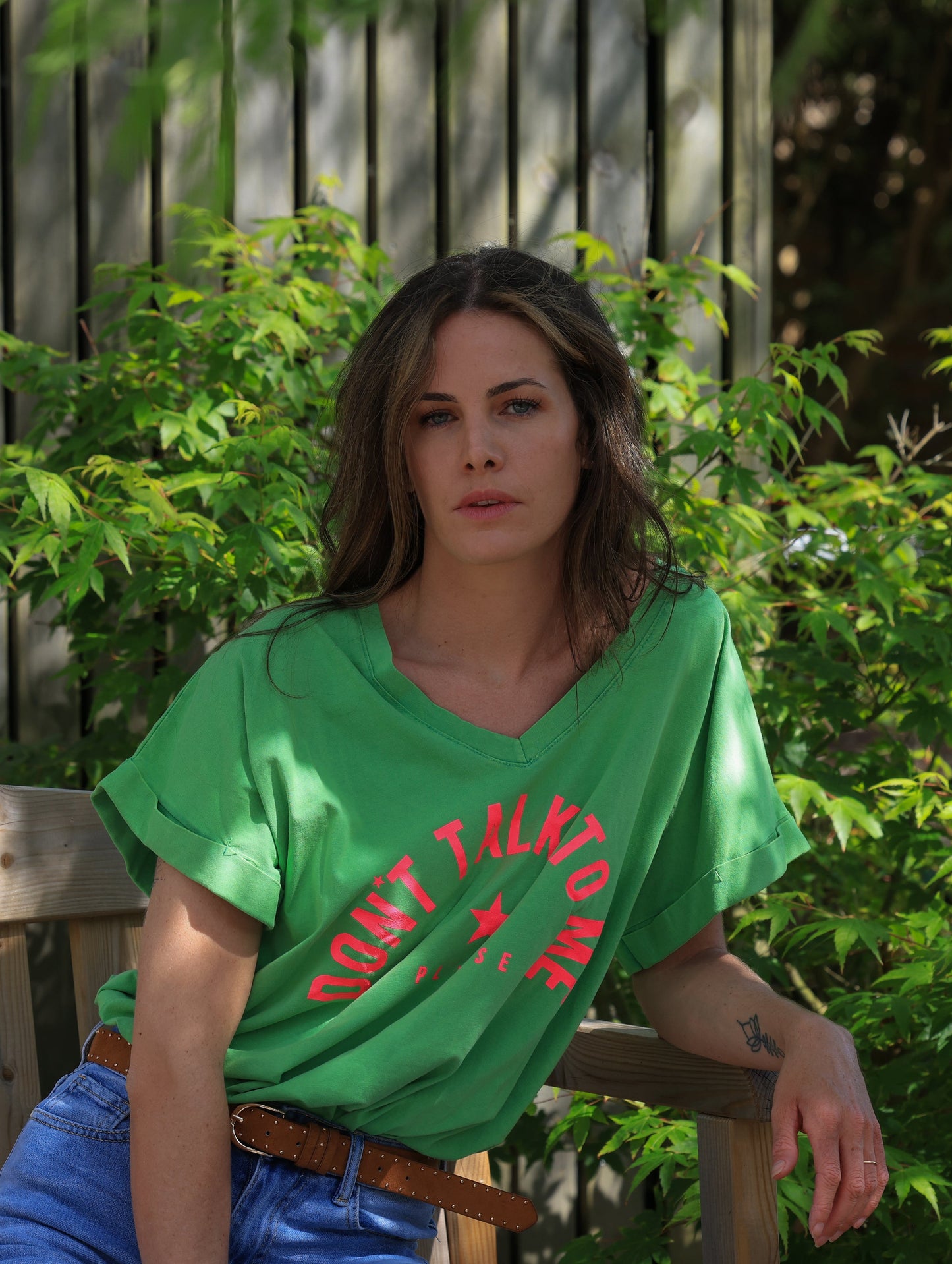 T-shirt Sibylle - don't talk to me vert