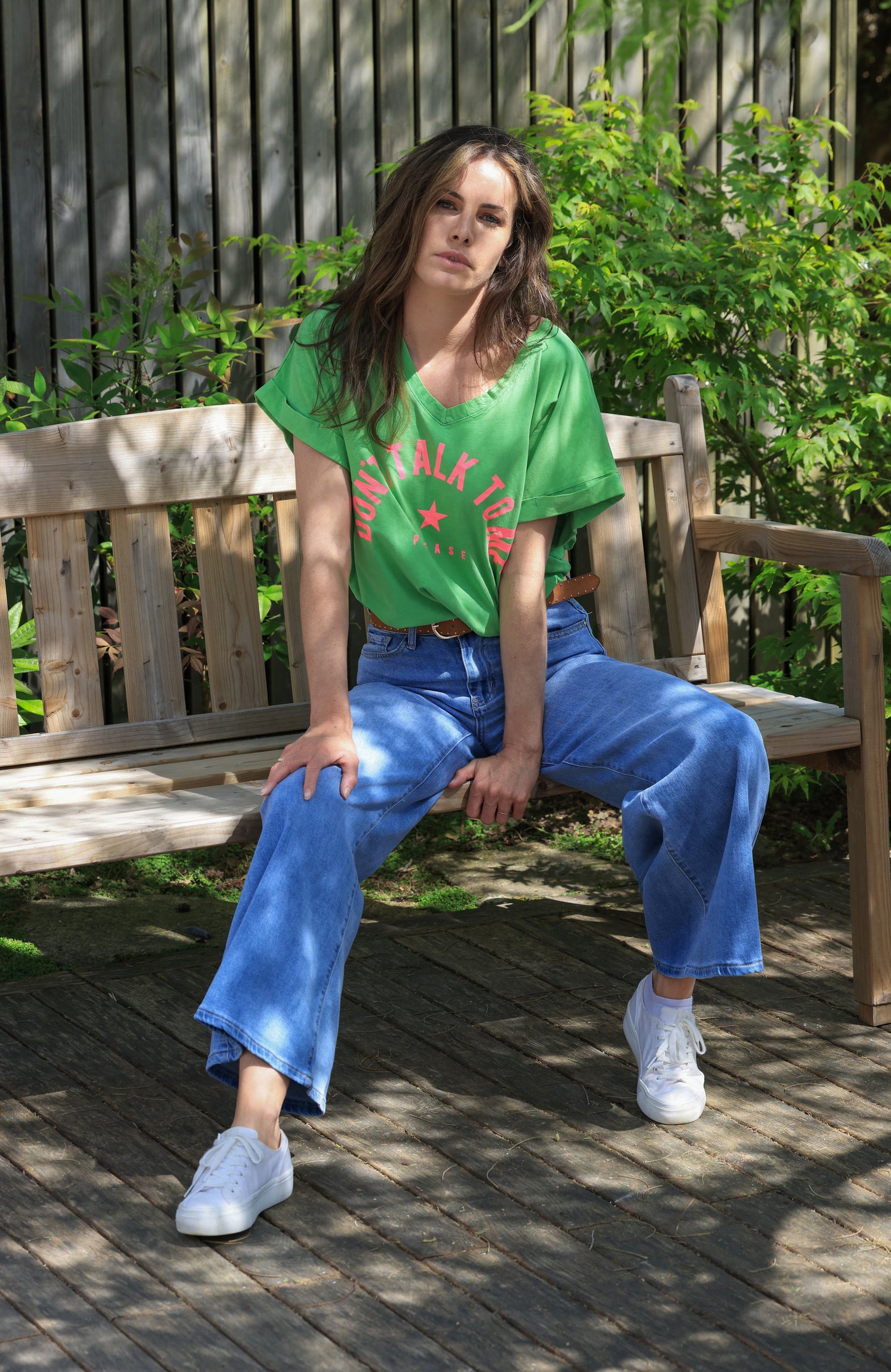 T-shirt Sibylle - don't talk to me vert