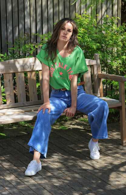 T-shirt Sibylle - don't talk to me vert