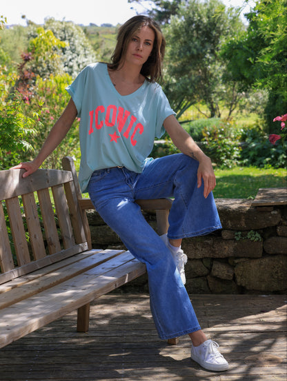T-shirt Maëlys - ICONIC oversize menthe