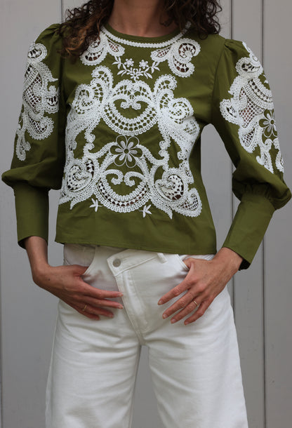 Blouse Paloma - Fraîcheur olive