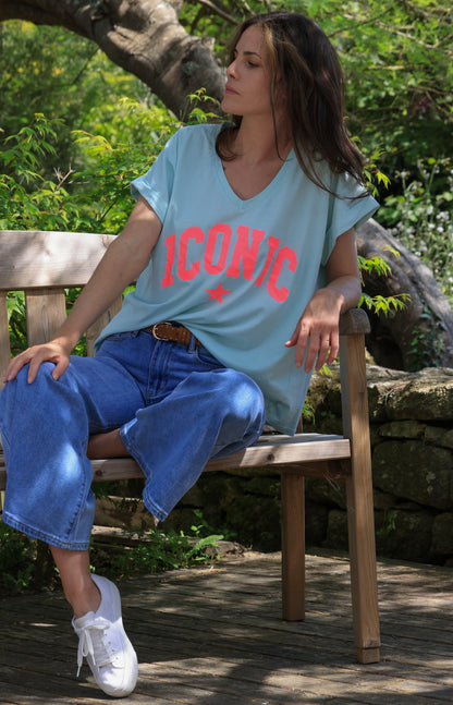 T-shirt Maëlys - ICONIC oversize menthe
