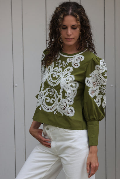 Blouse Paloma - Fraîcheur olive