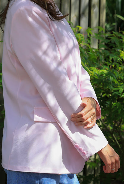 Veste Lou - asymétrie rose