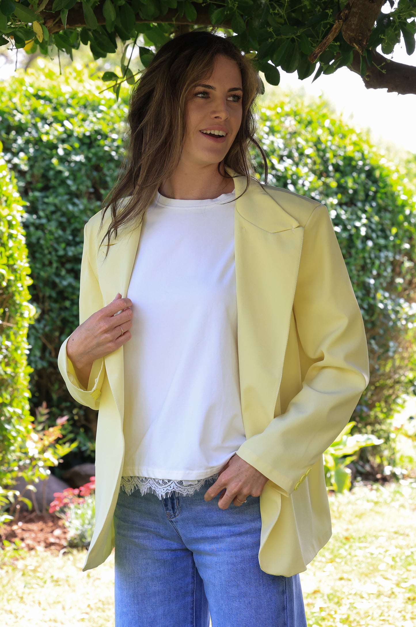 Veste Lou - asymétrie jaune