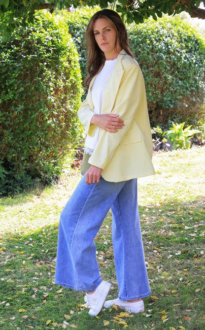 Veste Lou - asymétrie jaune