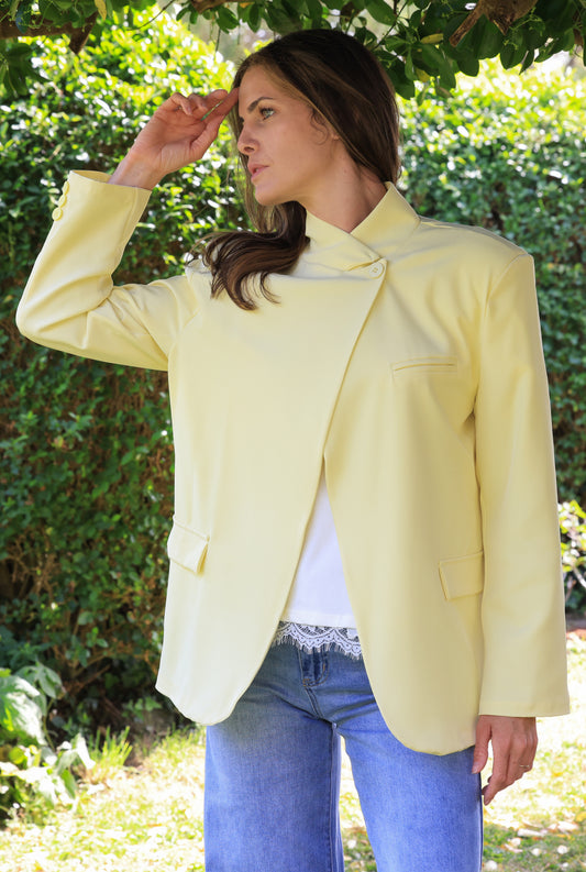 Veste Lou - asymétrie jaune