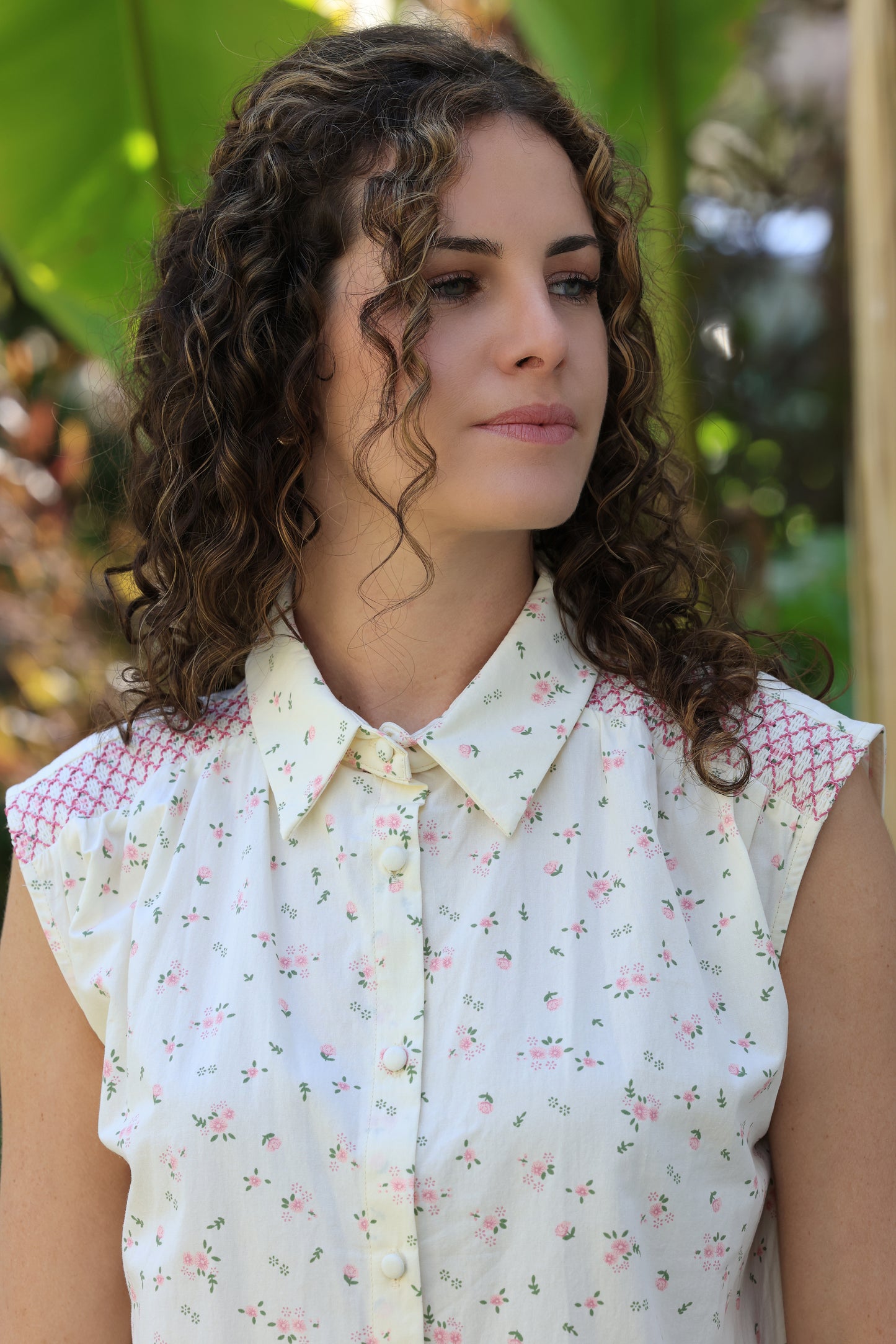 Chemise Clarisse - Liberty crème et rose