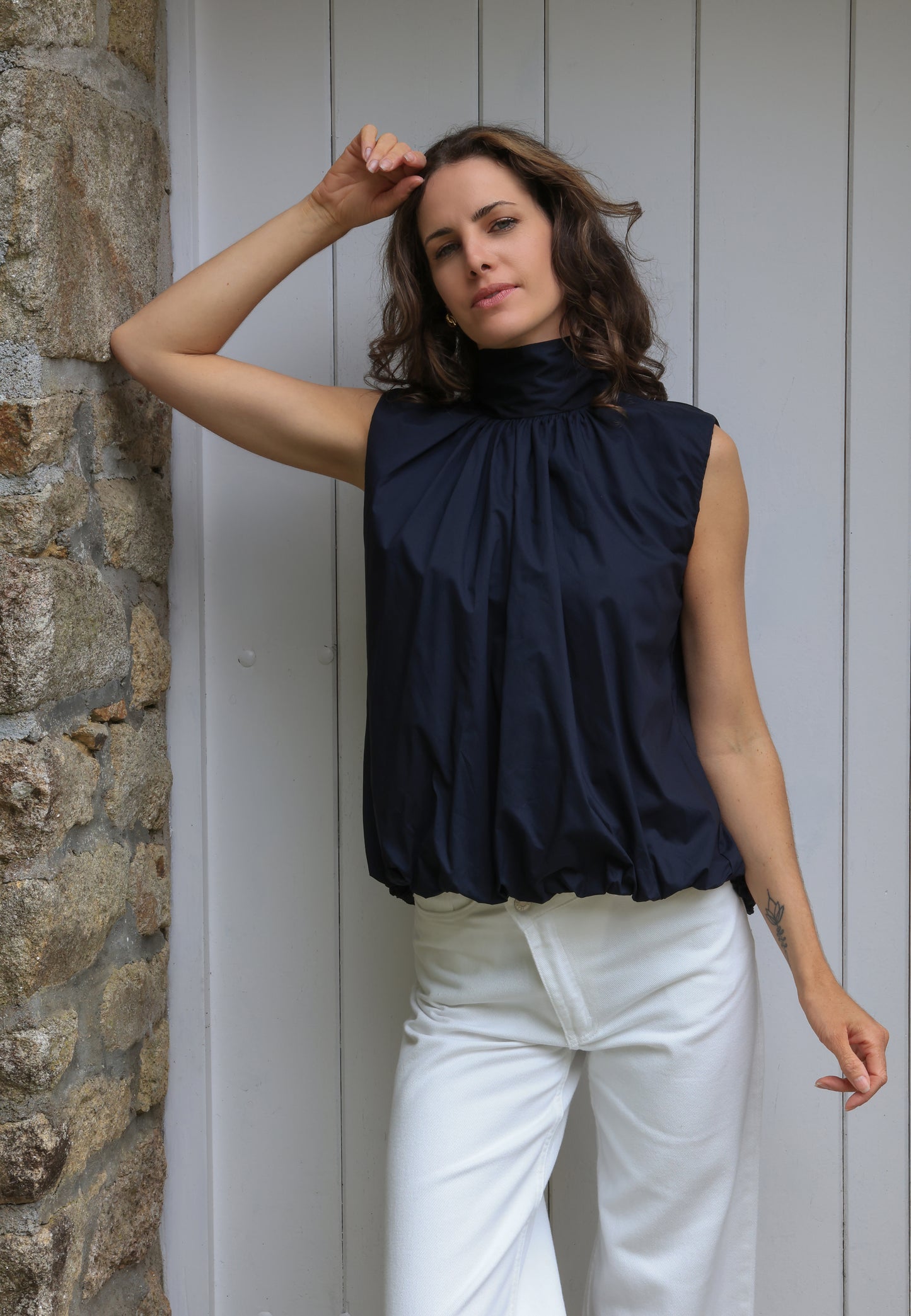Blouse betty - bouffant marine