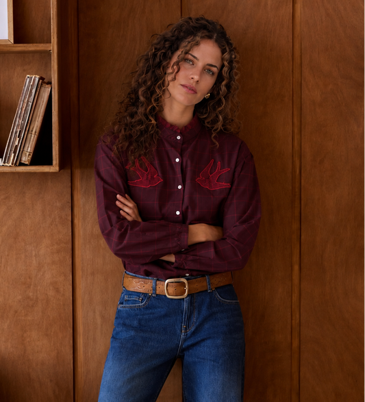 Chemise Camille - bordeaux