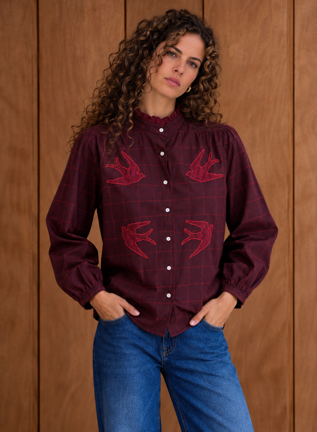 Chemise Camille - bordeaux