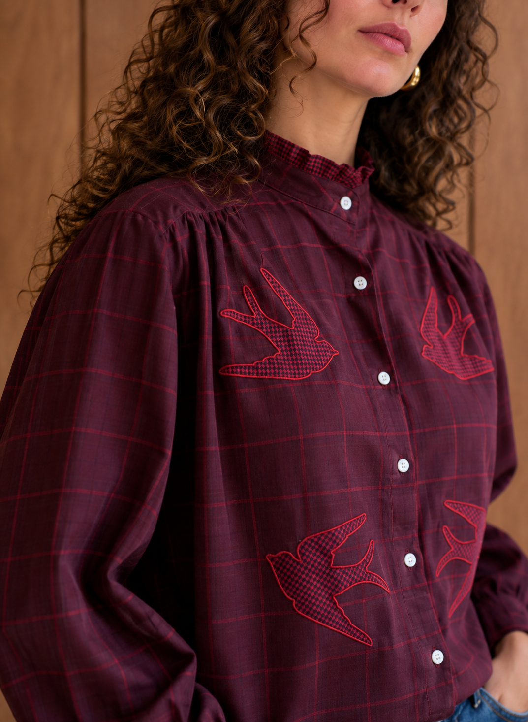 Chemise Camille - bordeaux