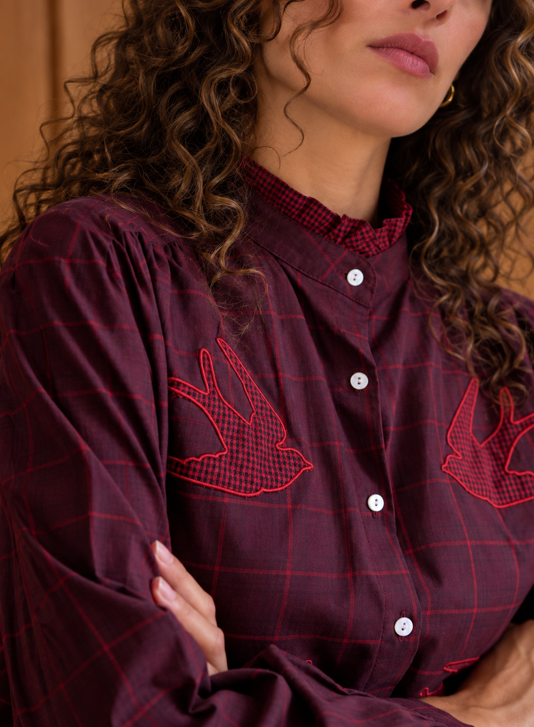 Chemise Camille - bordeaux