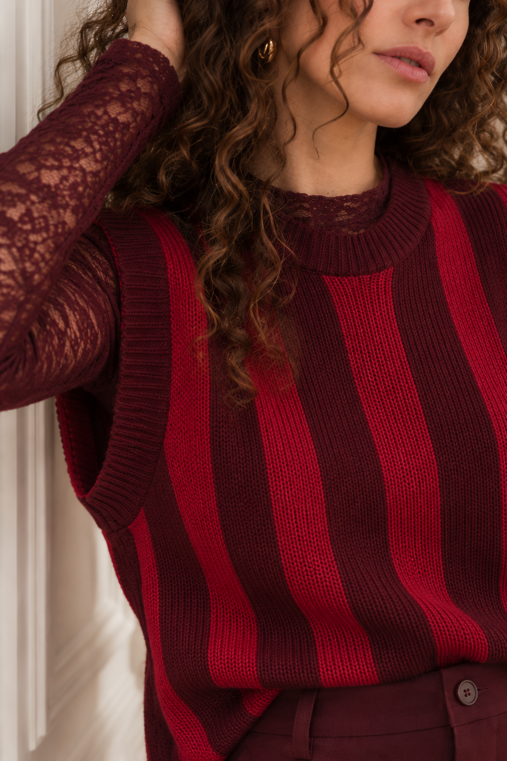 Gilet Rebecca - bordeaux & prune
