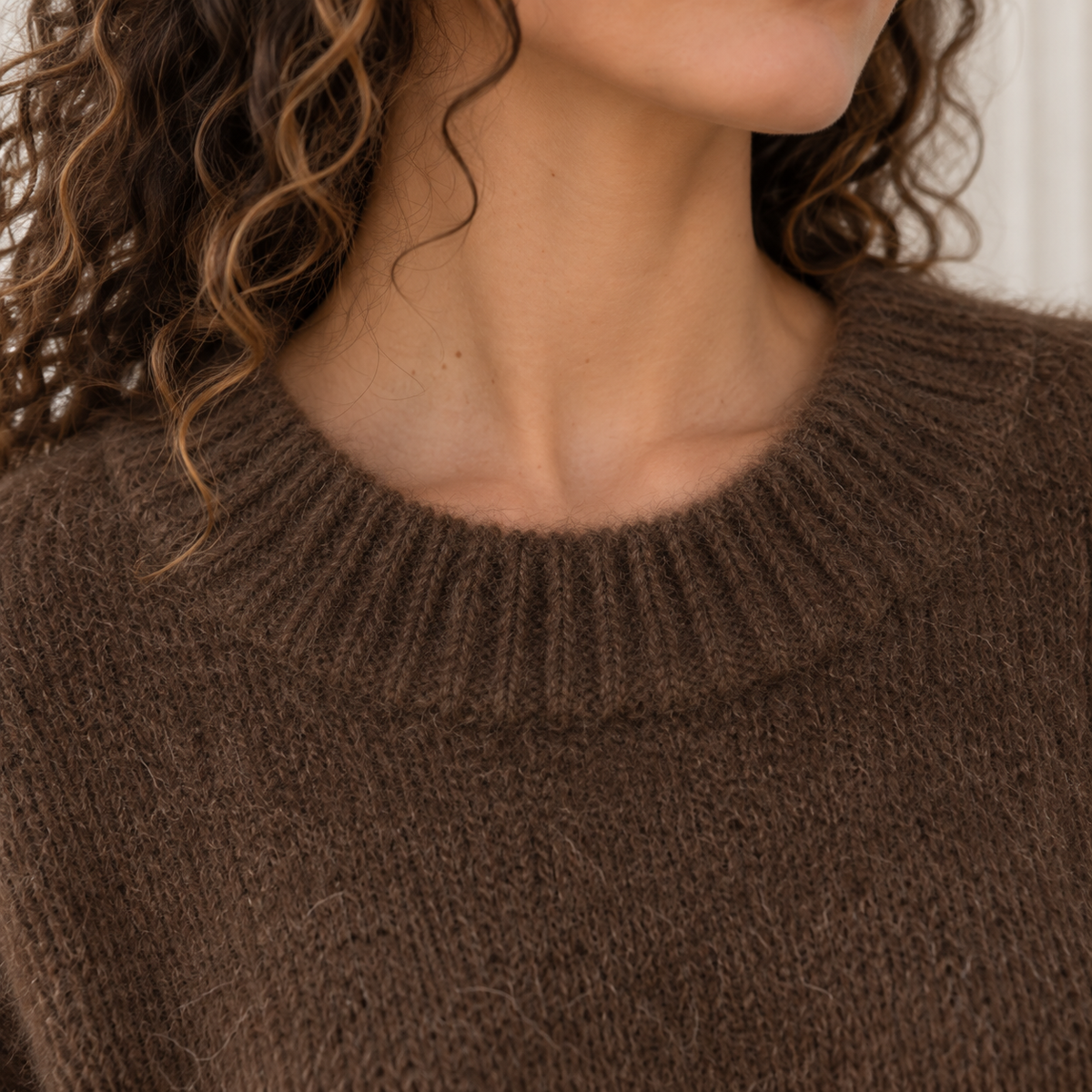 Pull Adèle - kid mohair choco