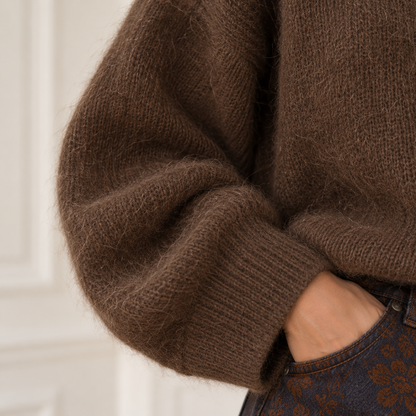 Pull Adèle - kid mohair choco
