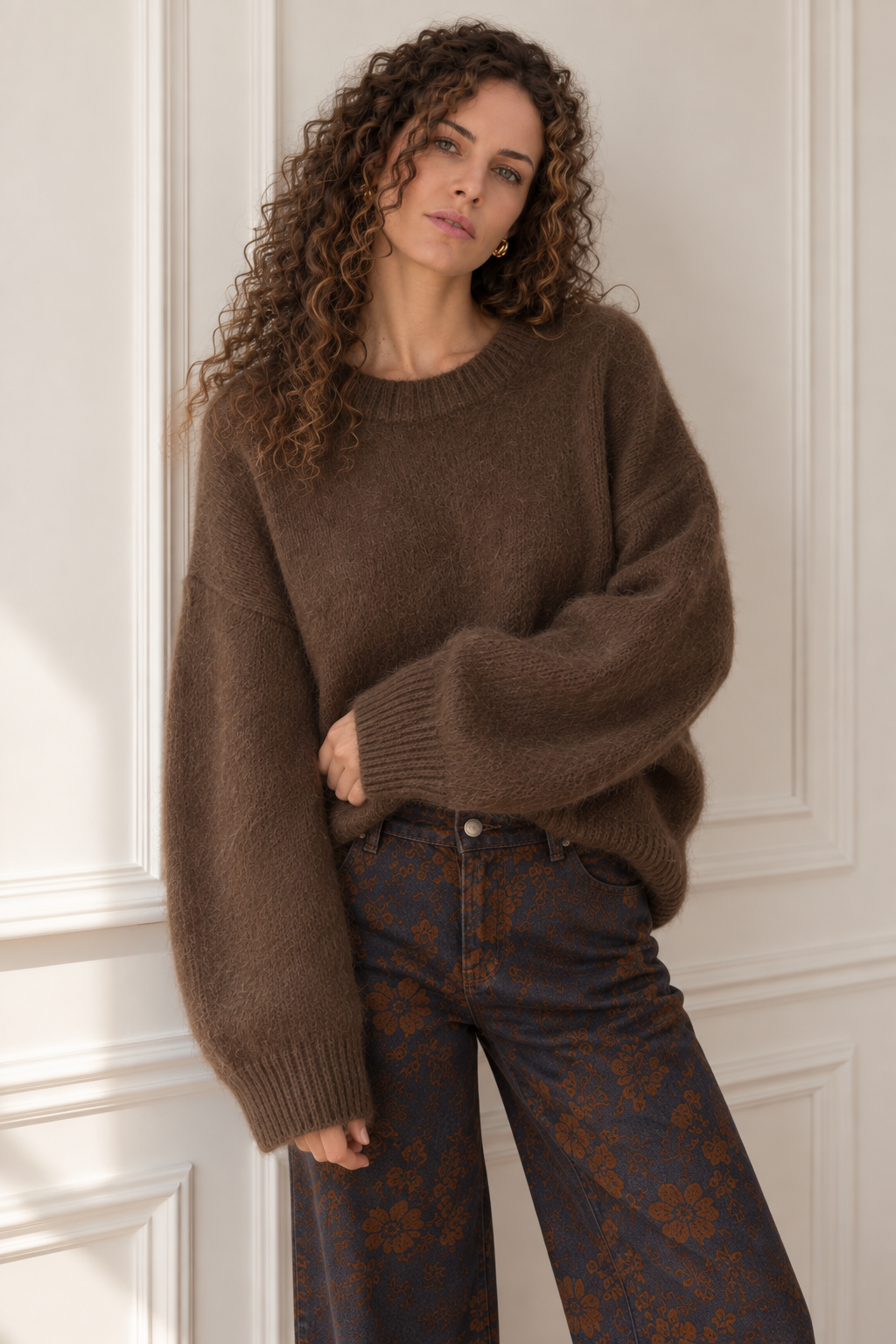 Pull Adèle - kid mohair choco