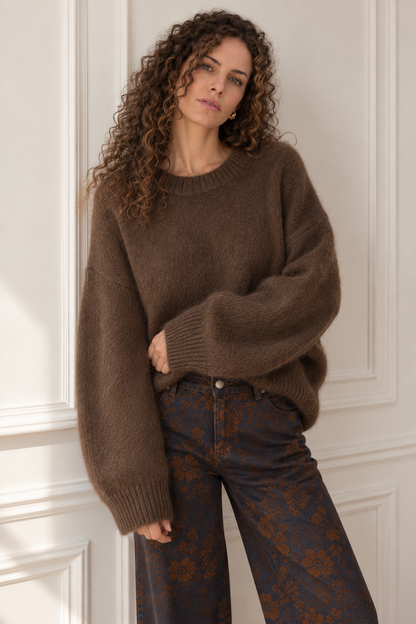 Pull Adèle - kid mohair choco