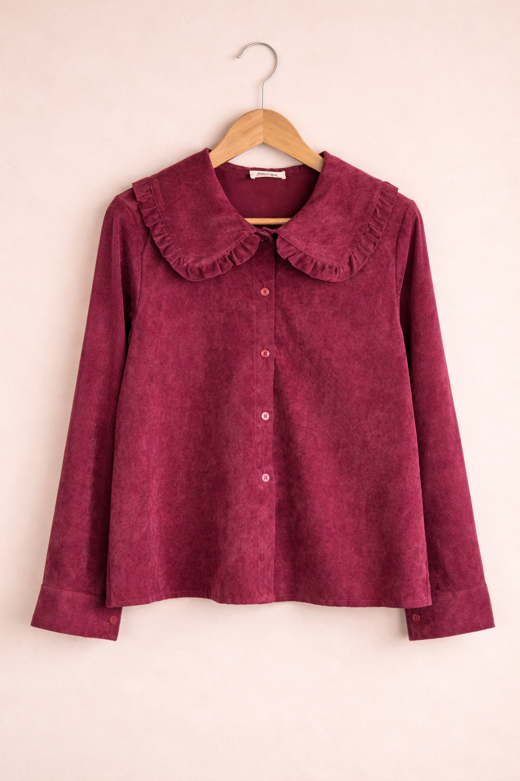  Chemisier Iris en velours bordeaux classique - Polyester - Albano's
