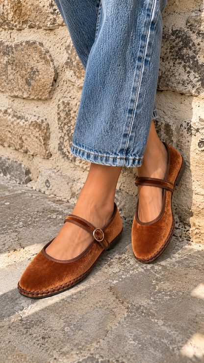 Ballerines Mérédith - Cognac
