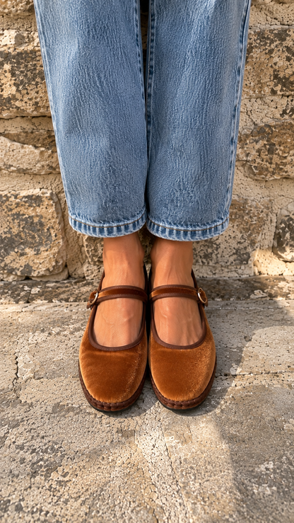 Ballerines Mérédith - Cognac